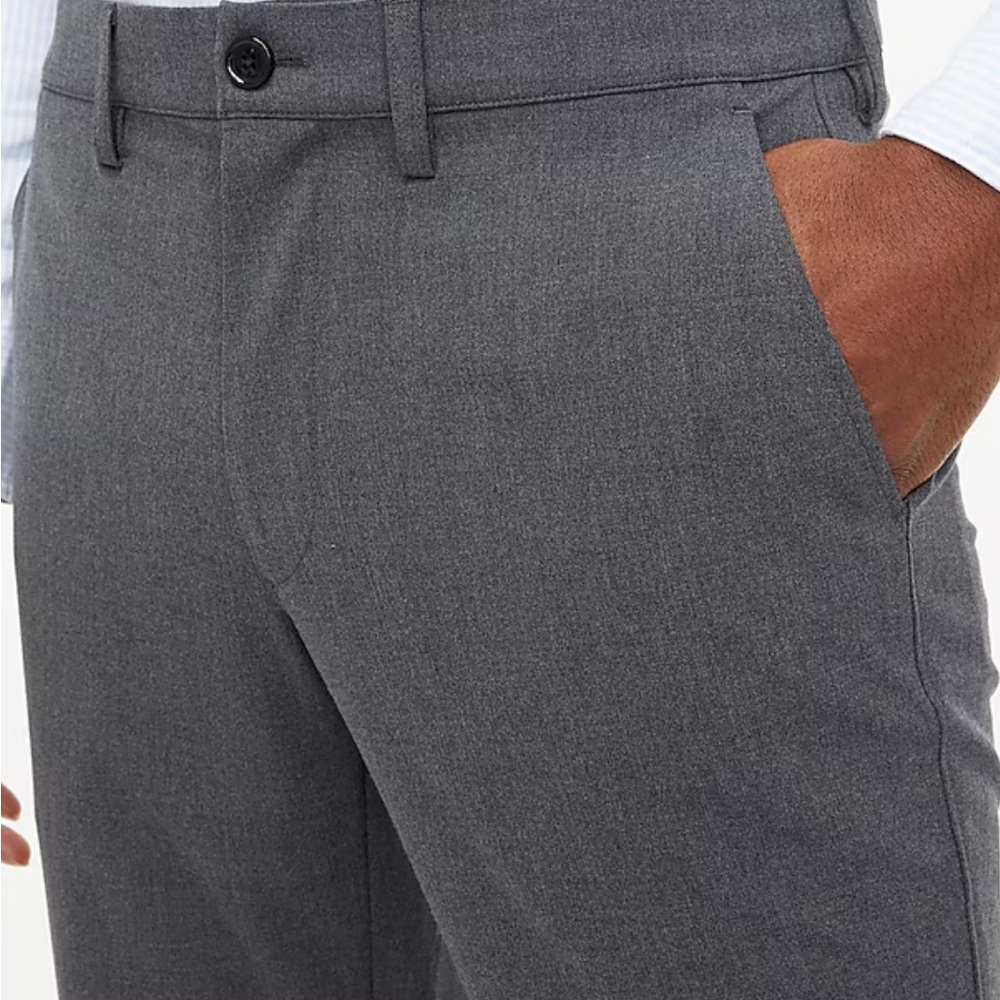 J.Crew Thompson Slim-Fit Grey Performance Suit Pant, 35 x 32